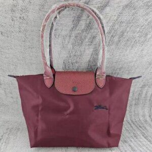 Burgundy Longchamp women's handbag